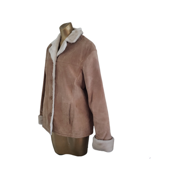 Adler Collection Women's Tan Lamb Skin Leather Jacket Size Large - Picture 2 of 11